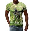 Summer Fashion Creative Image Men's T-shirt Round Collar Short Sleeve Tops Camouflage Uniform Soldier Special Forces Retro Gun