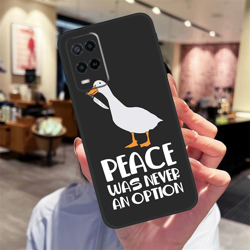 Cartoon Cute Goose Game Case For Oppo A78 A98 A79 A18 A38 A58 A40 A60 A80 A16 A76 A96 A15 A74 A94 A54 A17 A77 Cover