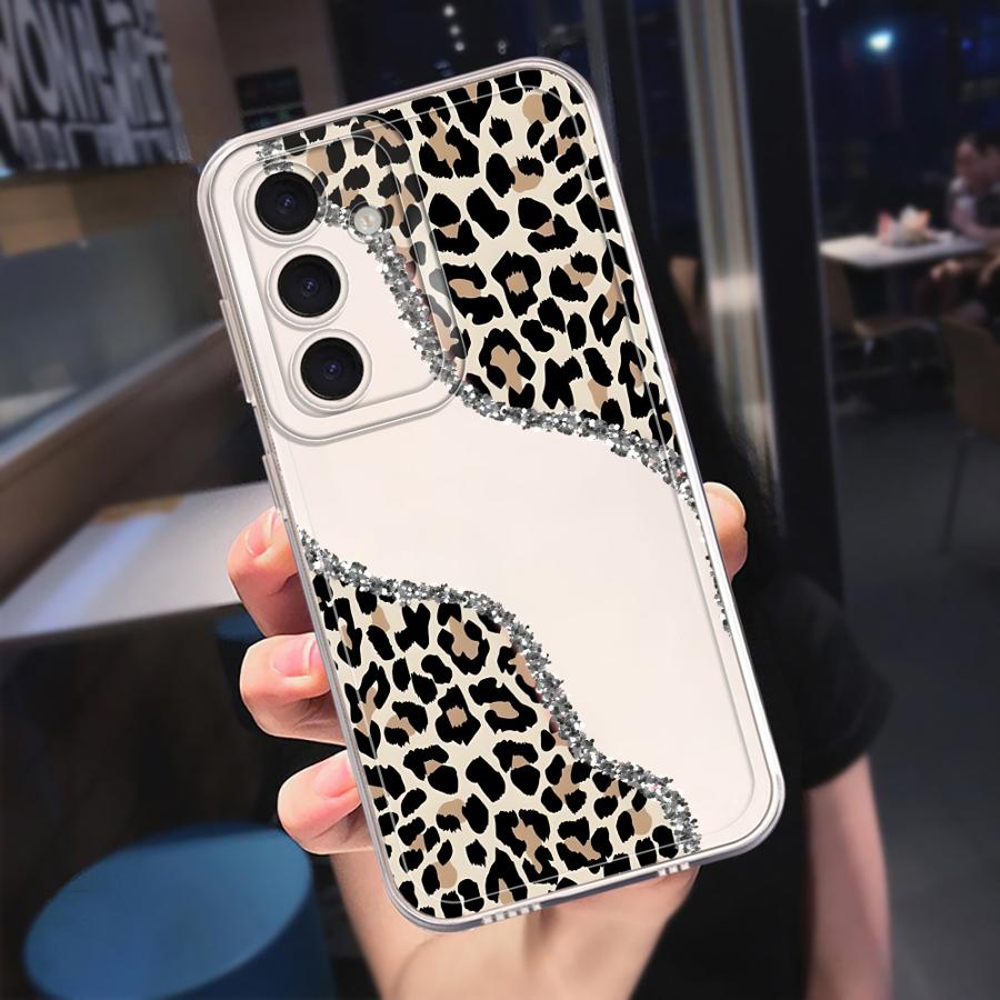 Минималистичный чехол с леопардовым принтом для телефона Samsung Galaxy A57 A54 A15 A34 A35 A55 A56 A25 A51 A36 A37 A52 A14 A16 A52 A17 A26 A24