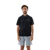 Champion Short Sleeve Antibacterial and Logo Polo Size L Men's Odor-Resistant Quick-Drying One-Point Shirt, Black, (C3-ZS303)