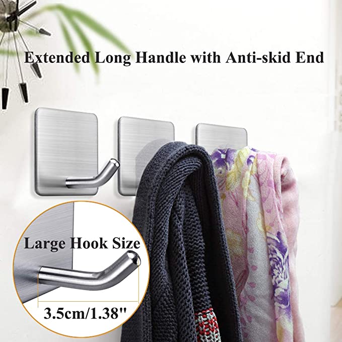 Self Adhesive Wall Hooks Hanger Kitchen Hanging for Towel Bathroom Hook Sticky Hooks Wall Organisation