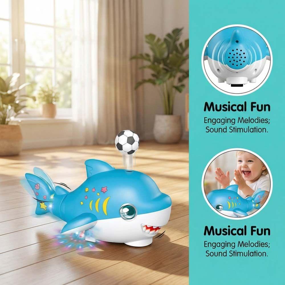 Portable Floating Ball Blowing Toy Mini Sensory Baby Toy Electric Swivel Shark Toy  Montessori Toy