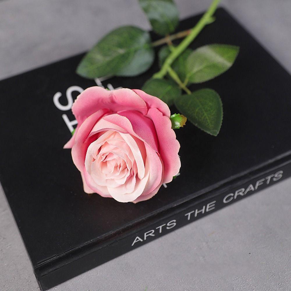 Rainbow Colorful Artificial Roses Flowers Realistic Touch Fake Flowers Mother's Day