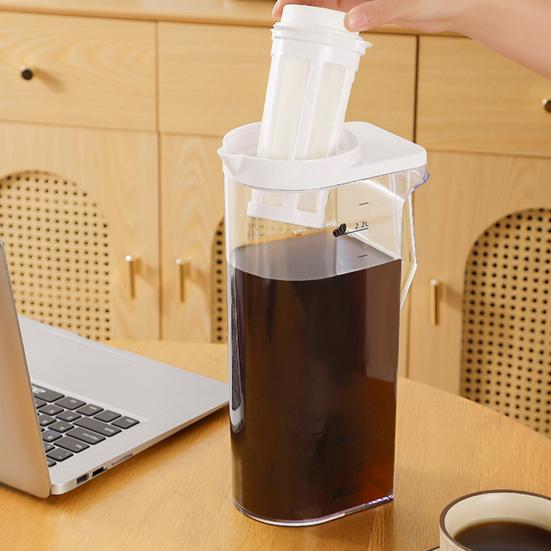 Большой кувшин для воды со шкалой 1,6 л/2,2 л пластиковый кувшин для холодильника съемный фильтр для льда