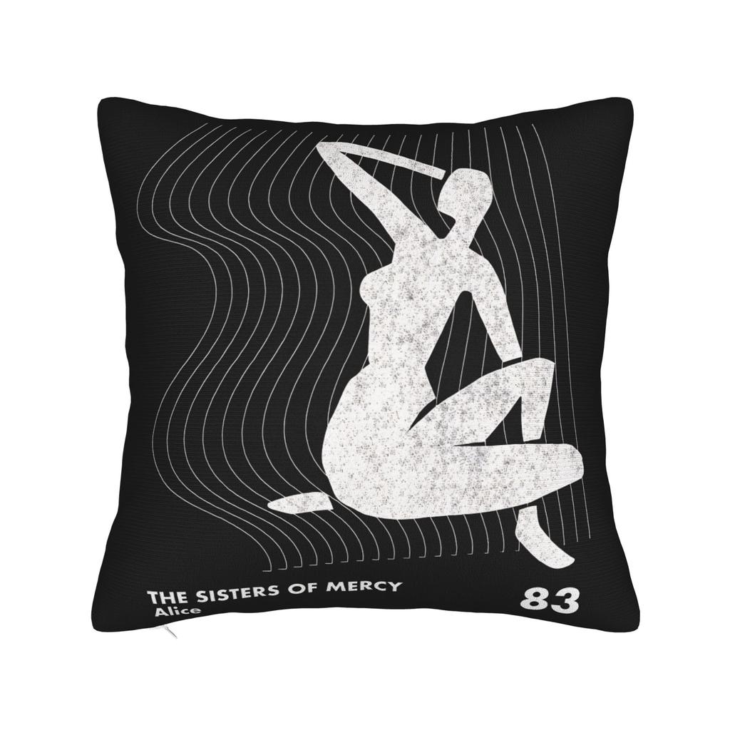 Band Sisters of Mercys Pillow Case Comfy Pillow Cover For Living Room Sofa Kawaii Cushion Cover