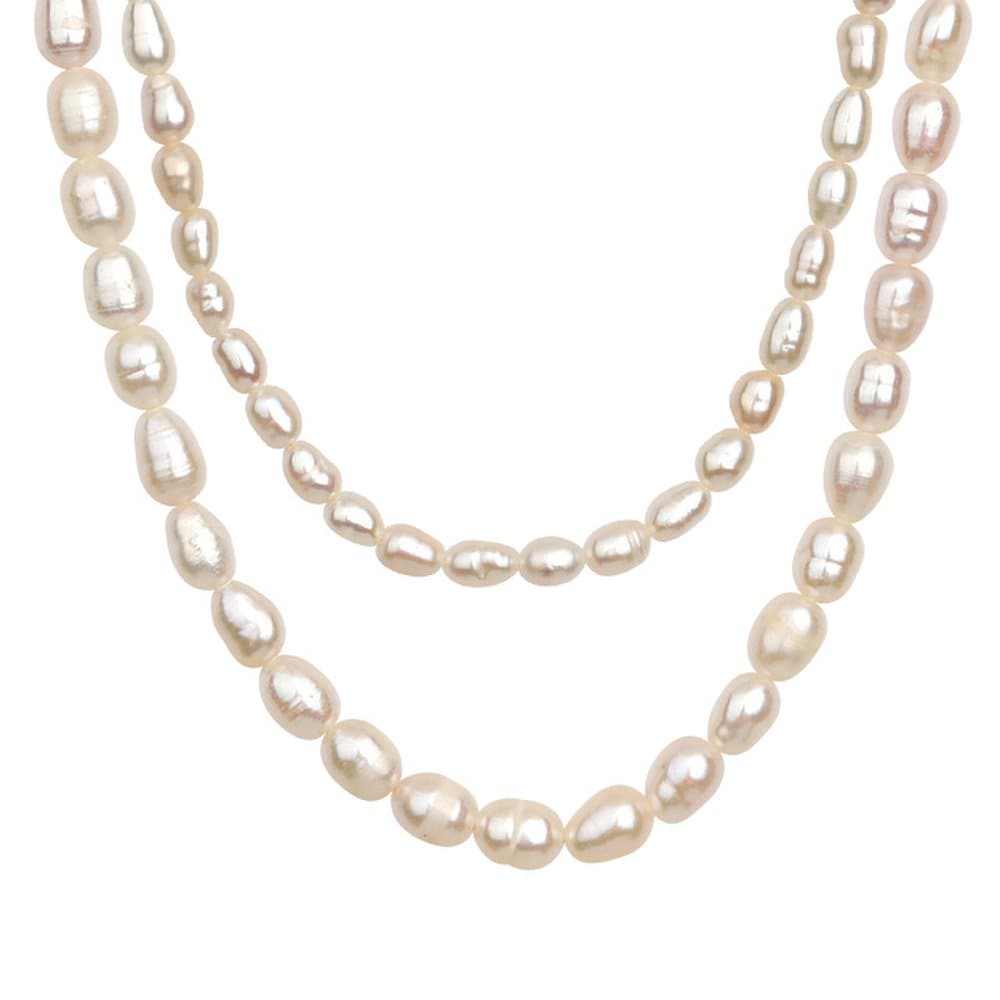 Mon Choix Silver Freshwater Pearl Necklace