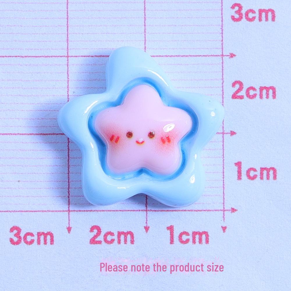Cute Star Cartoon Resin Accessories for Jewelry & Hairpin DIY