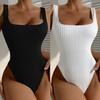 Women's Swimsuits Sexy Solid Color One-piece Bikini Beachwear Bathing Suits