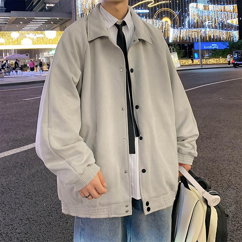 Suede Vintage Jacket for Men Spring and Autumn American Fashion Couple Coat Overalls Casual Boys On Clothes