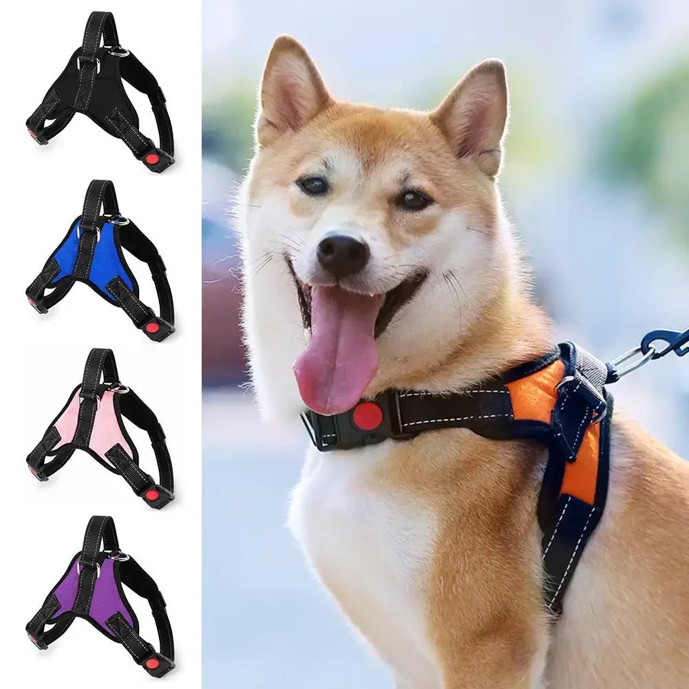 Adjustable Dog Harness Pet Small Medium Large Big Dogs Small Medium Large Big Dogs Saddle Style Chest and Shoulder Straps
