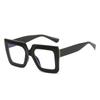 Big Oversized Square Eyeglass Frames Women Trendy Gradients Transparent Computer Optical Lenses Glasses Anti Blue Lens Eyewear