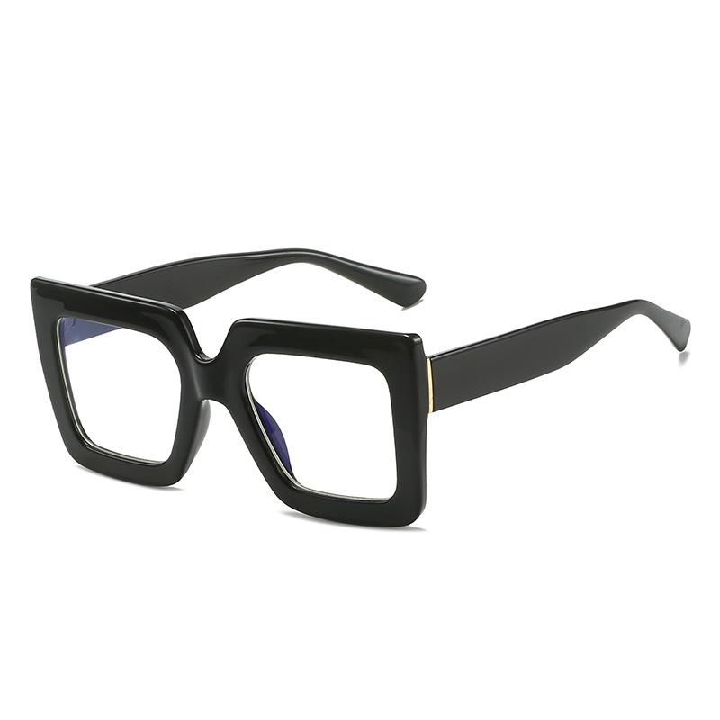 Big Oversized Square Eyeglass Frames Women Trendy Gradients Transparent Computer Optical Lenses Glasses Anti Blue Lens Eyewear