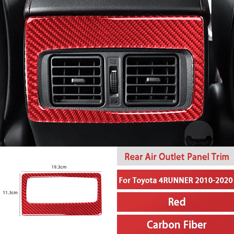 Автомобильная отделка из настоящего углеродного волокна красного цвета для Toyota 4RUNNER 2010- приборная консоль, панель переключения передач, украшение