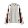 Fila Original Casual Fashion Retro Trendy Waffle Half-Zip Loose Knit Sweater Men Sweater Ghost-White Flower-Gray F11M549402FLM