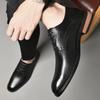 Casual Slip On Formal  Leather Men Shoes Men Italian Black Male Loafers Men Shoes Wedding Party Dress Shoes