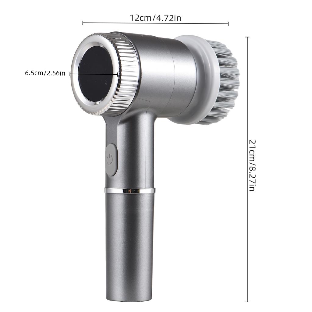 Набор электрических чистящих щеток, портативный беспроводной электрический вращающийся скруббер, водонепроницаемый, 3 скорости, цифровой