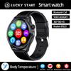 AMOLED Healthy Body Temperature Smart Watch Men Bluetooth Call 360*360 HD Screen Sports Blood Pressure Heart Rate Smartwatch For Android