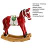 Christmas Hanging Horse Figurines Resin Rocking White Horse Ornament Eye-catching Festive Atmosphere Decorations