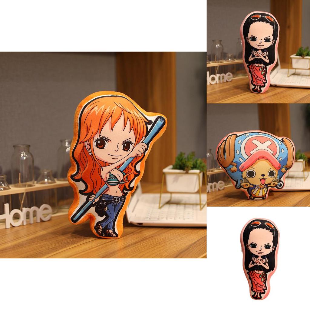 Креативная плюшевая подушка One Piece, мультяшная подушка Луффи, Зоро, Чоппера, детский фестивальный подарок, персонажи)