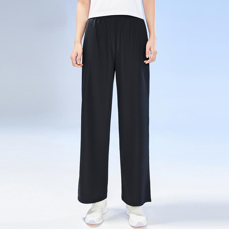 Anta Тренировочные брюки свободного покроя с логотипом, женские, черные, 162327307-1