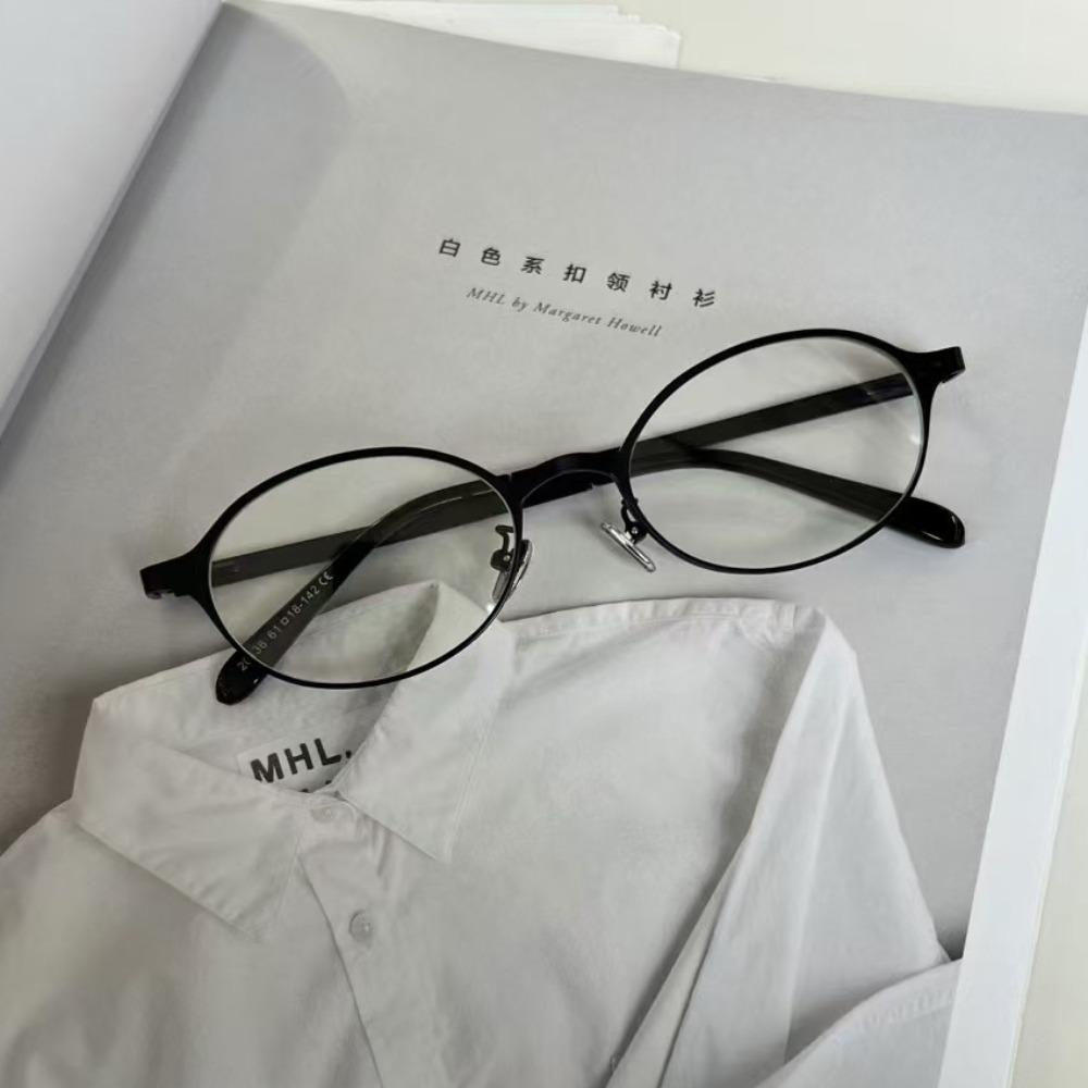 Spicy Girl Anti-blue Eyeglasses Transparent Blocking Glasses Party Metal Oval Glasses Summer