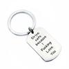 Drive Safe Because I Love You Carving Letter Dog Tag Pendant Key Chain Keyring