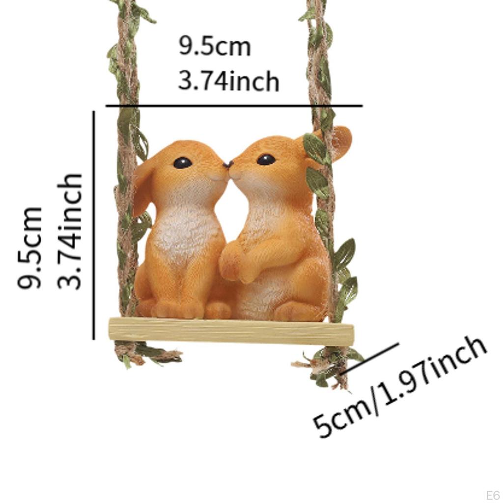 Фигурка животного, садовая скульптура для открытого пространства, подвесное украшение из смолы