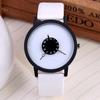Модные креативные кожаные часы с уникальным дизайном циферблата, женские и мужские кварцевые наручные часы для любителей