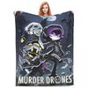 Murder Drones Uzi Doorman Knitted Blanket Coral Fleece Plush Tv Series Soft Throw Blankets for Outdoor Travel Bedroom Quilt
