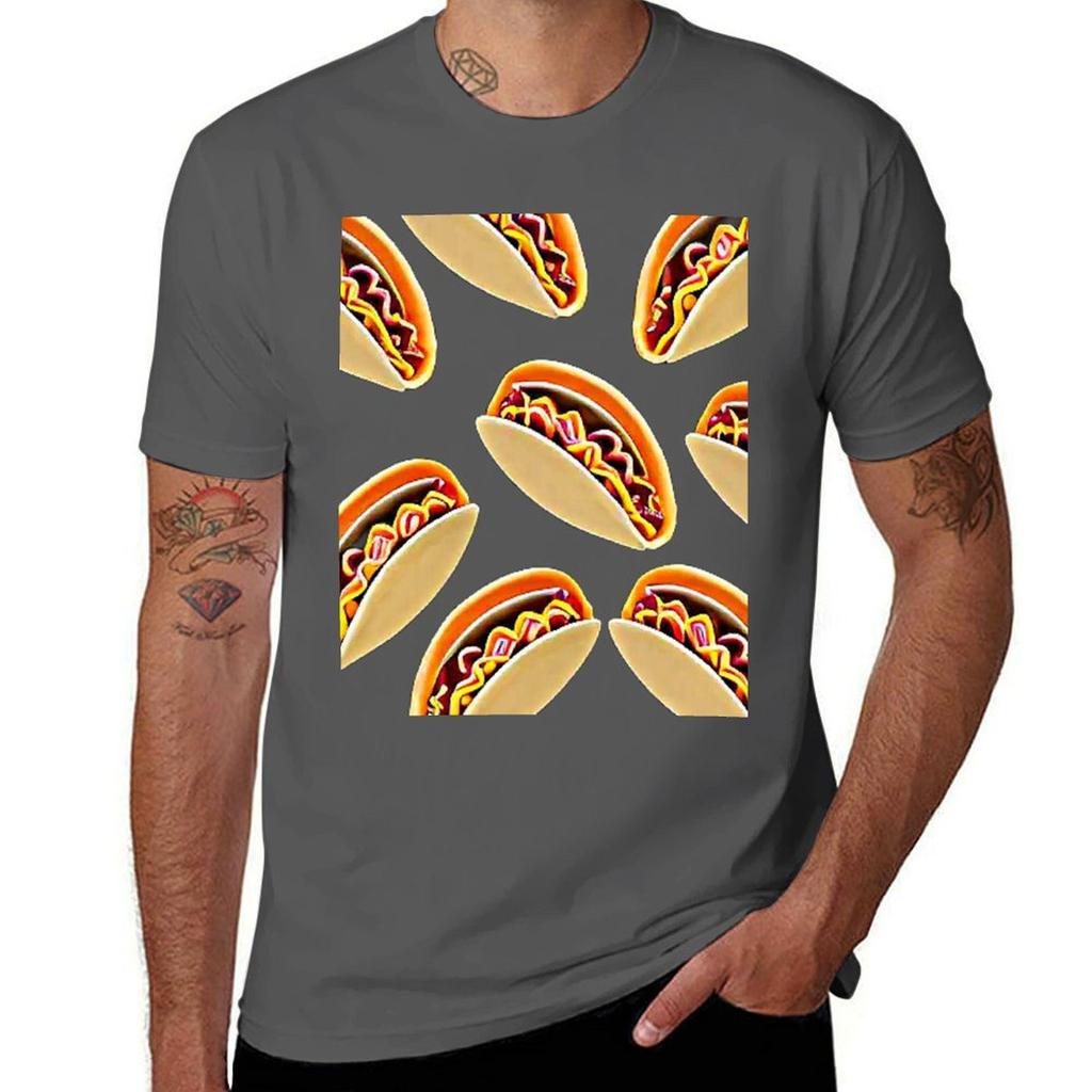 Tacos Pattern Perfect For Binge Or Movie Night Tshirt Fashion Casual Short Sleeve Tshirt