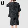 Мужской комплект из двух предметов Izzueit: футболка и шорты tie-dye