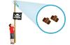 Crown flag on the mast