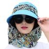 Women Detachable Shawl Empty Top Sun Visor Hat Foldable UV Protection Beach Cap