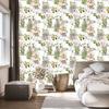 Watercolor Leaves and Flowers Wallpaper for Living Room and Bedroom 50x1000