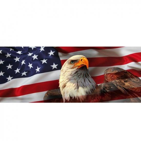 Decal USA American Flag Hawk Sticker Car Pickup Rear Window Windshield Graphic