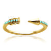 Ring Gold Plated 'Navajos' Golden Turquoise (Cupid's Arrow) - 3 Mm