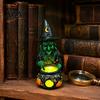 Gothic Home Decor for Halloween Witch Cauldron Lamp Figurine, Resin Scary Witches Lighted-Up Glowing Pot Figurine Cauldron, Festival Supplies