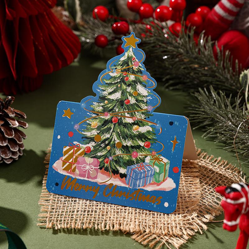 Christmas Christmas Tree Bronzing Greeting Card Florist Baking Gifts Small Card Message Card