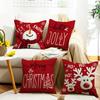 Christmas Pillow Little Snowman Elk Element Set Home Atmosphere Decoration Sofa Cushion Letter Print Pillow Cushion