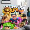 1PC Stumble Guys Print Flannel Blanket, High quality Comfortable for All Seasons, Home Decor, Warmth and Comfort, Perfect for Christmas Gifts184