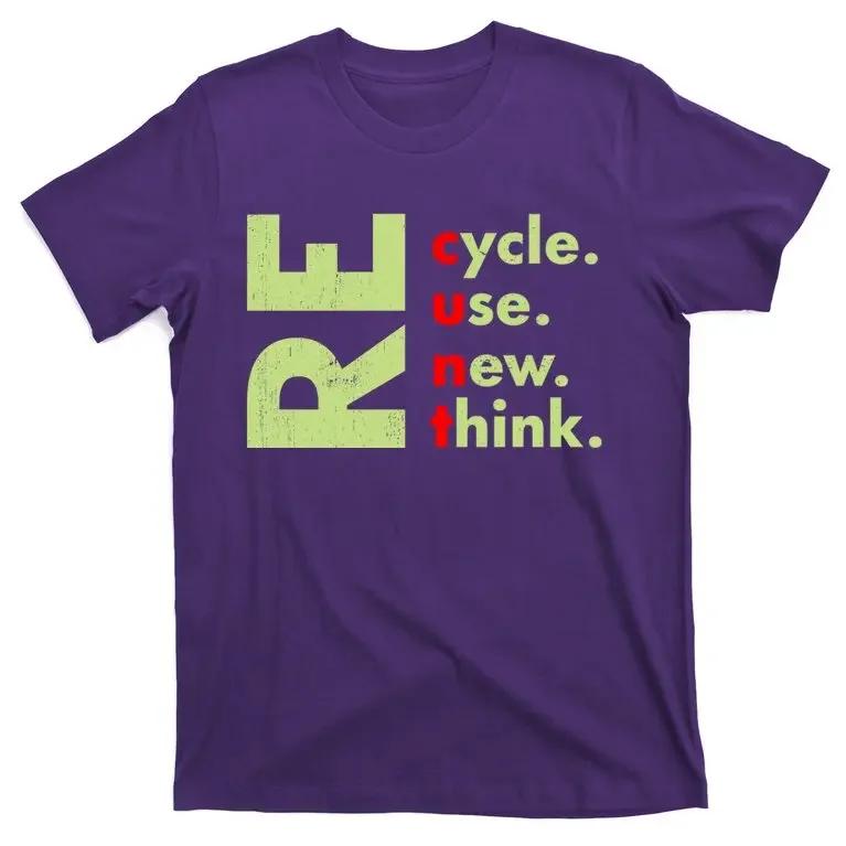 Recycle Reuse Renew Rethink Crisis Environmental Activism TShirt 100 Cotton ONeck Short Sleeve Casual Mens Tshirt Size S3XL