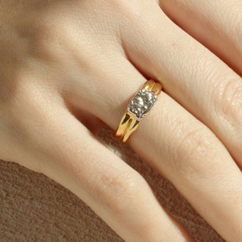 TO.STONE Signature Pendant Ring TWO-TONE