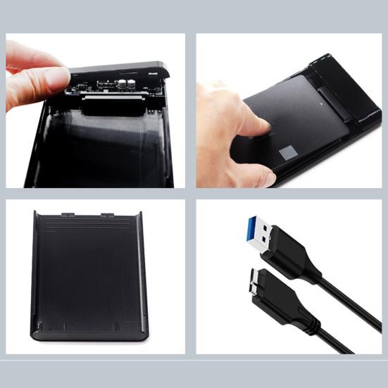 Корпус для HDD Plug and Play 2,5 дюйма Без инструментов Мобильный жесткий диск Переносной бокс Защитный пластик USB3.1 SATA SSD Корпус Компьютер