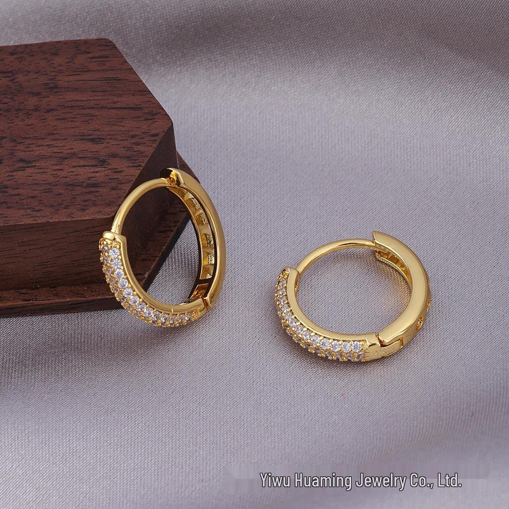 Французские серьги-пусеты с цирконами и бриллиантами в стиле легкой роскоши - Универсальные и трендовые стили