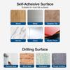 Paper Towel Holder Under Cabinet - Stainless Steel Paper Towel Holder Wall Mount, Self-Adhesive or Drilling, Silver Towel Rack for Kitchen