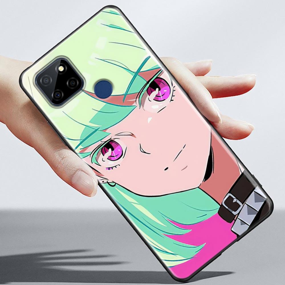Супер милый чехол для телефона с аниме для девочек для OPPO Realme 5 6 7 7i 8 8i 9 9i V25 F9 F17 F19 5G 4G Pro Narzo Speed, черный мягкий чехол, Чехлы
