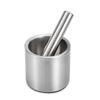 304 Stainless Steel Household Mashing Jar Anti-Slip Thick Grinding Bowl Rust Proof Mortar And Pestle Set For Lemon Spices Herbs