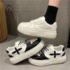 Белые туфли на платформе, женские, весенние, новые, в стиле преппи, мягкие, кожаные, спортивные, женские, корейские, повседневные, кроссовки, женские