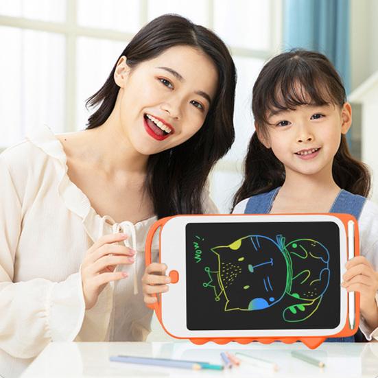 8,5-дюймовый ЖК-планшет для письма с карандашом, мультяшным динозавром, красочными рисунками, чувствительный к давлению, на батарейках, электронная графическая доска для рисования
