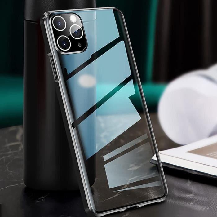 Coque de protection - E.F.CONNECTION - pour iPhone 13 Pro - Protection intégrale 360° - Verre trempé - Noir